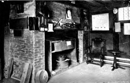 Shakespeare's Desk in the house where his children likely were born. From 'The Shakespeare Country Illustrated' by John Leyland